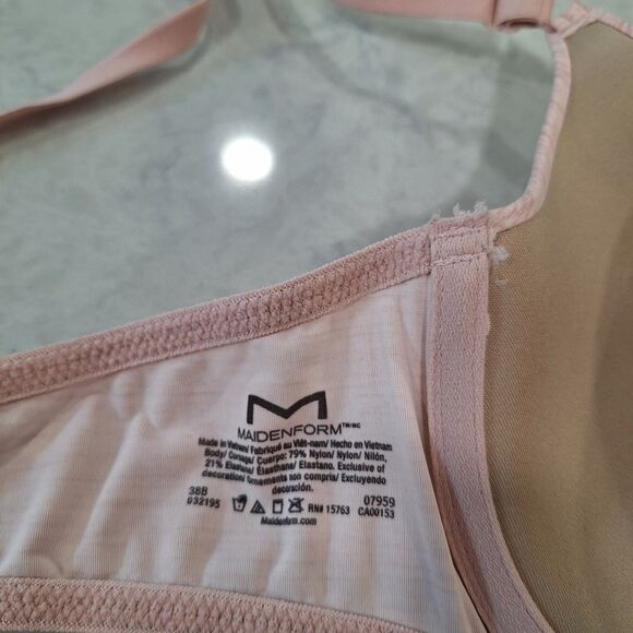 Maidenform One Fab Fit T-Shirt Bra – Pink Heather – Size 38B - Picture 3 of 5